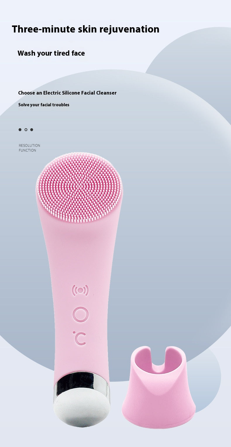 Warm Silicone Facial Brush for Spa-Like Daily Cleansing