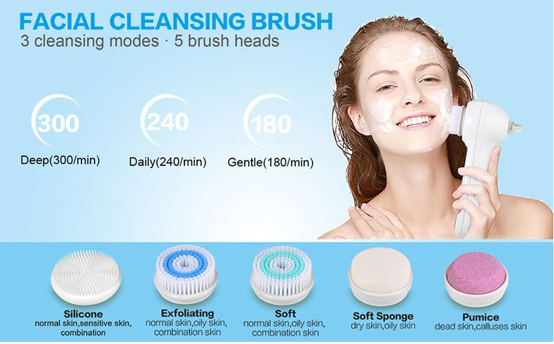 Multifunctional Face Cleansing Brush for Deep, Gentle Pore Care