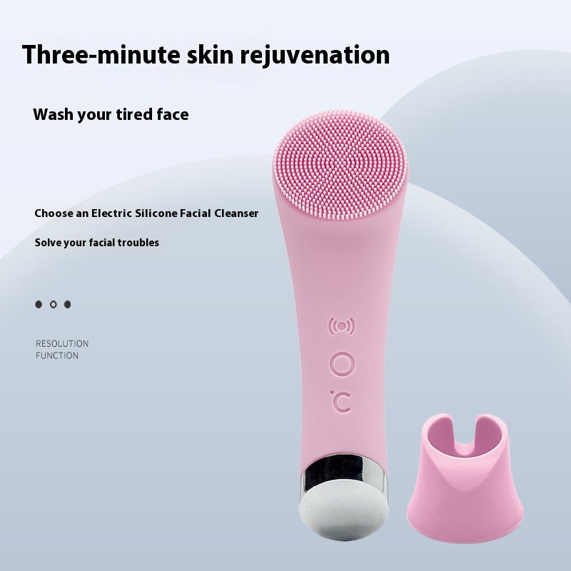 Warm Silicone Facial Brush for Spa-Like Daily Cleansing